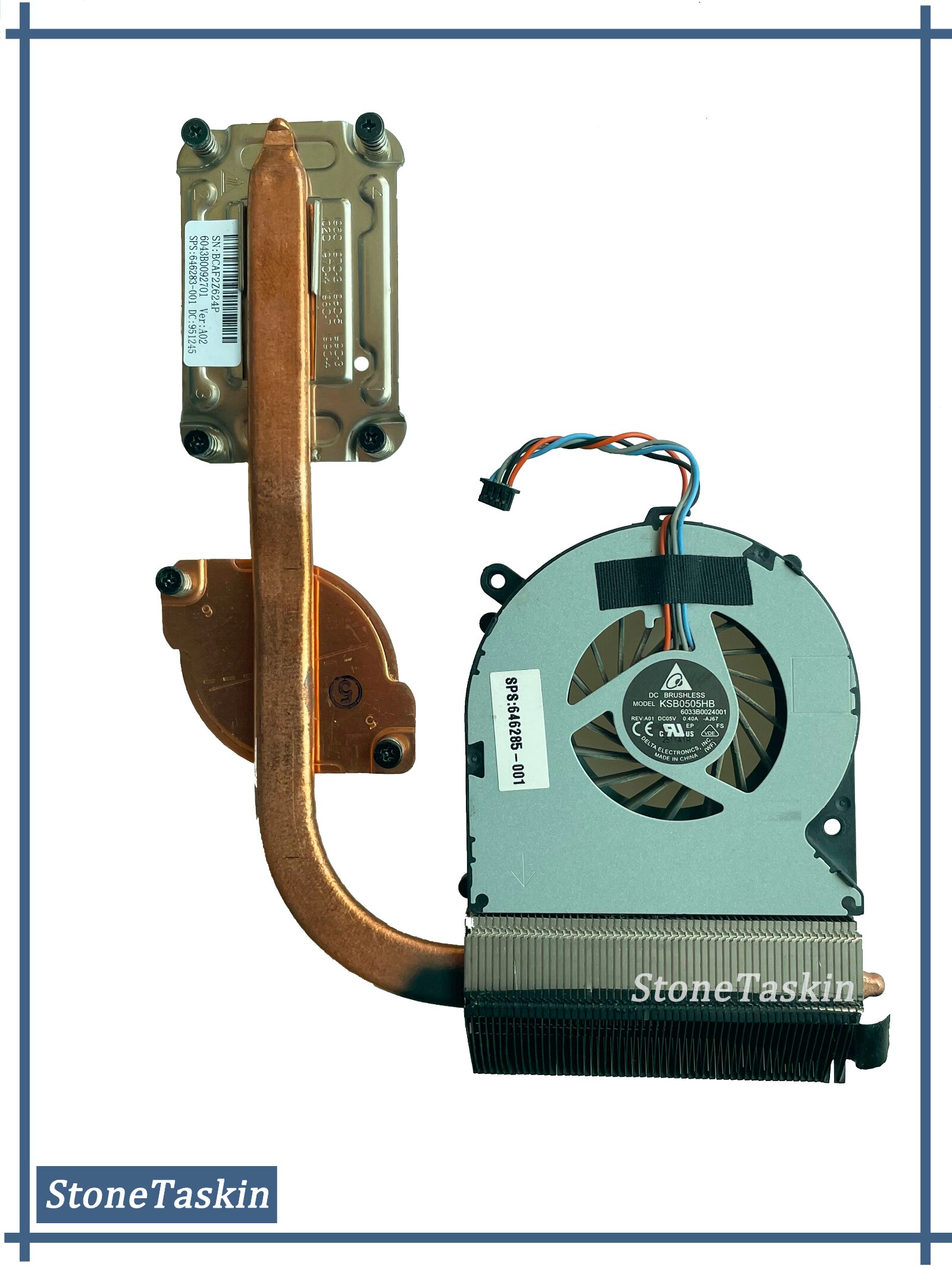 Original For HP Probook 4530S 4730S heatsink fan cooler Radiator 646285-001 CPU fan 646283-001 Heatsink Cooling: Heatsink with Fan