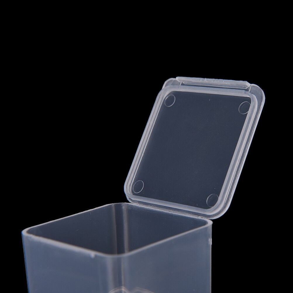 1Pc Kleine Vierkante Doorzichtige Plastic Dozen Afwerking Container Verpakking Opbergdoos 4*4*2.8Cm