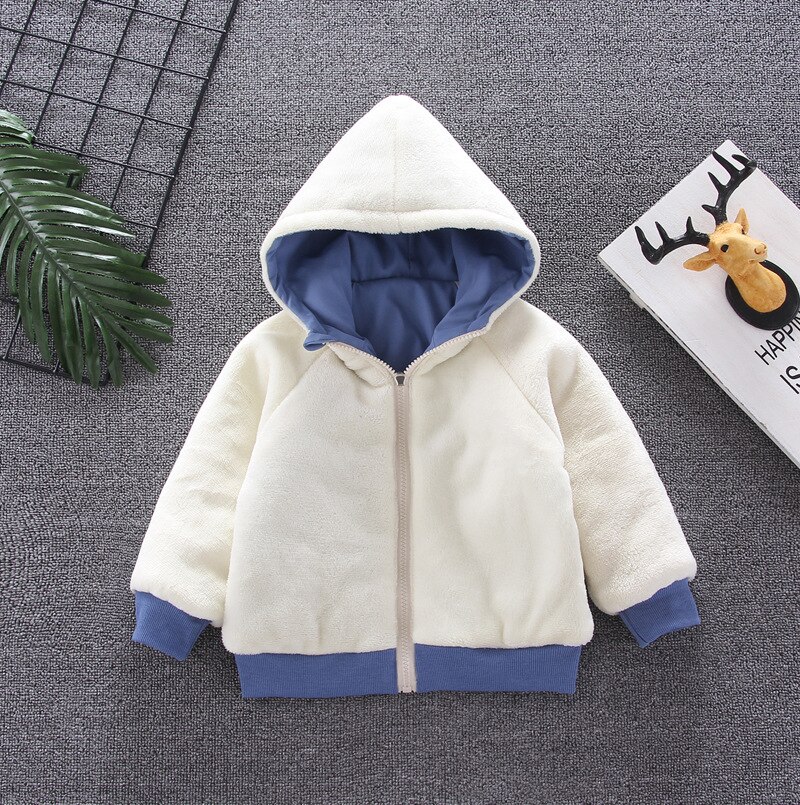 Baby Boy Bovenkleding Jongen Herfst En Winter Plus Fluwelen Gewatteerde Jas Baby Jongen Kleuraanpassing Letters Katoen Warm Casual Katoen jas