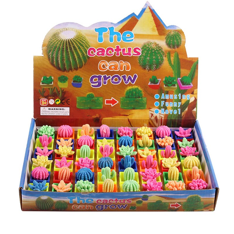 Fleur magique qui pousse dans l&#39;eau, 48 pièces/ensemble, Cactus, jouets pour enfants, trempage, Expansion, Absorption d&#39;eau