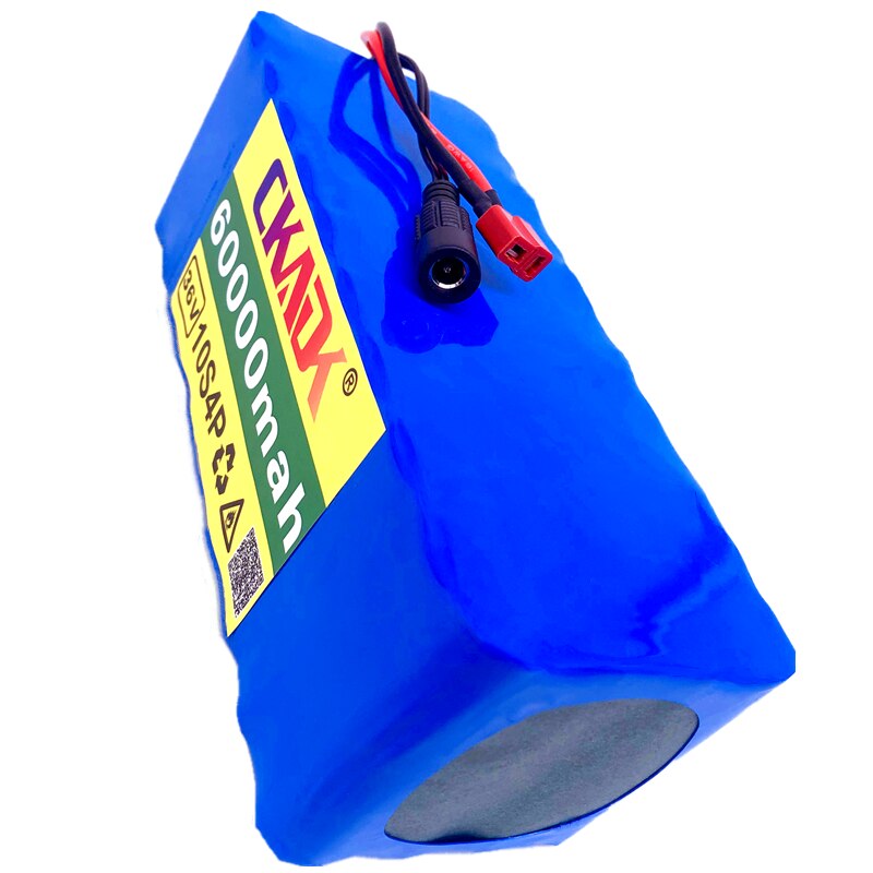 100% CKADK 36V Battery 10S4P 36V 60Ah Battery 1000W High Power Battery 60000mAh Ebike Electric Bike