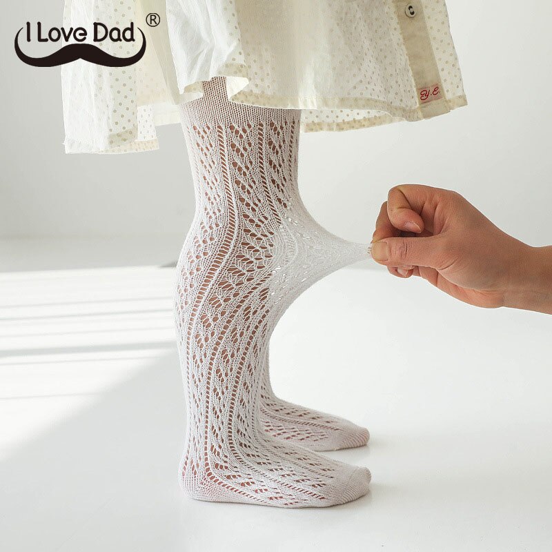 Collants d&#39;été en maille pour bébés filles, doux, respirant, couleur unie, élastique, bas pour enfants en bas âge