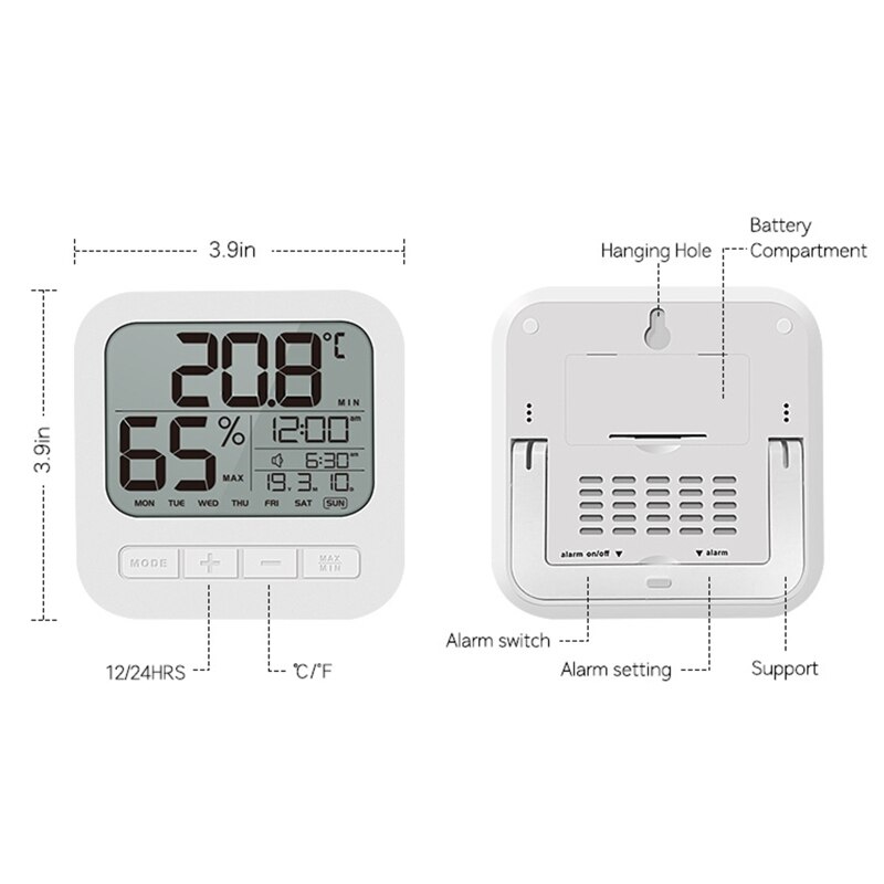Household LCD Electronic Digital Temperature Humidity Meter Indoor Monitor