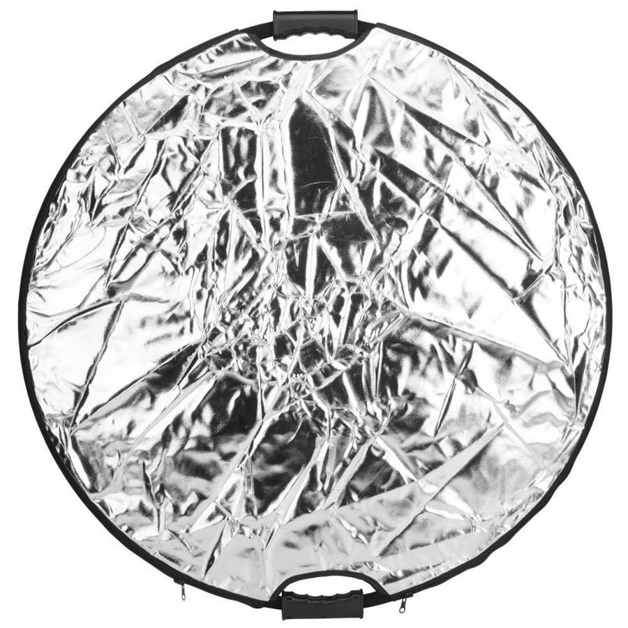 Reflector Panel 5 in 1 Reflective Fabric Double Handle Round Folding Reflector Panel for Fill Light for Indoor and Outdoor