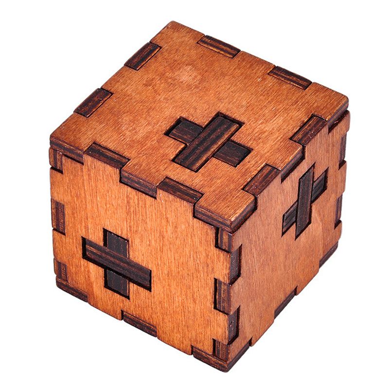 Drewniana zabawka ligence chińska gra łamigłówka 3D puzzle IQ dla dzieci dorosłych (M)