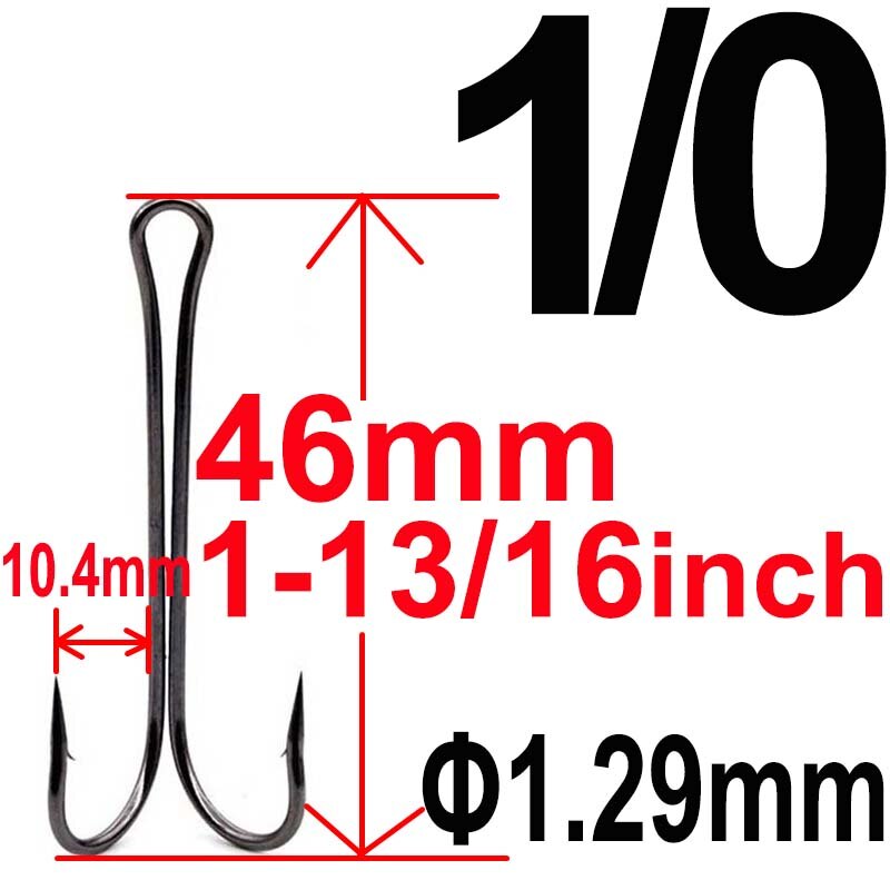 20 stücke mit Kasten Lange Schaft Doppel Haken Kraut Angeln haken Fliegen Binden Duple Haken für Jig Bass Fisch angeln angelgerät Für Weiche Locken: 1l0