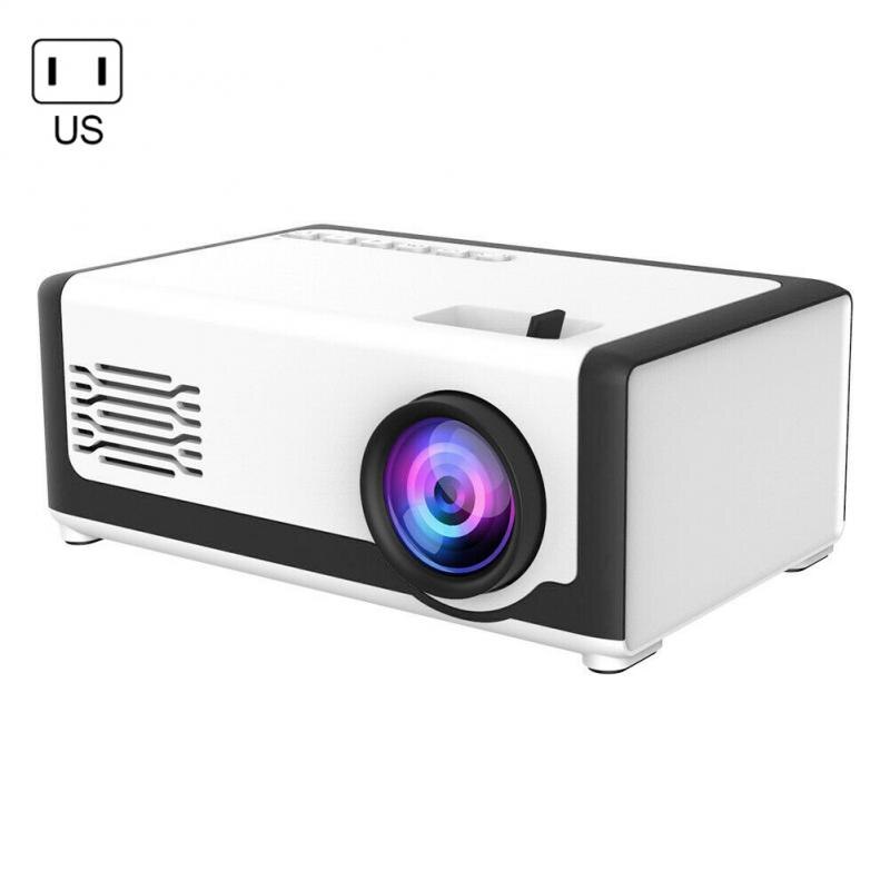 Mini Portable Mobile Phone Video Projector 3D Home Theater Portable Beamer Full HD 1920X1080P Video EU/US/UK/AU Plug Projector: Black US