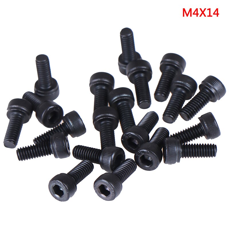 M4/M5/M6/M8 12.9Grade Steel Allen Hex Socket Cap Head Black Screw Bolt Furniture Fastener 20PCS