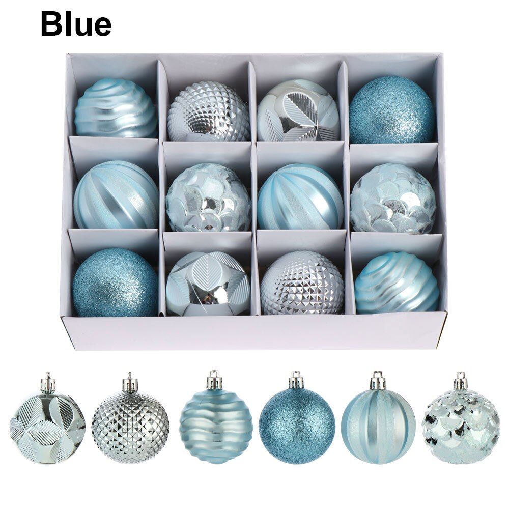 Plastic Ball Bauble Pendant Xmas Hanging DIY Home Christmas Tree Decoration Party Supplies 2021New: blue