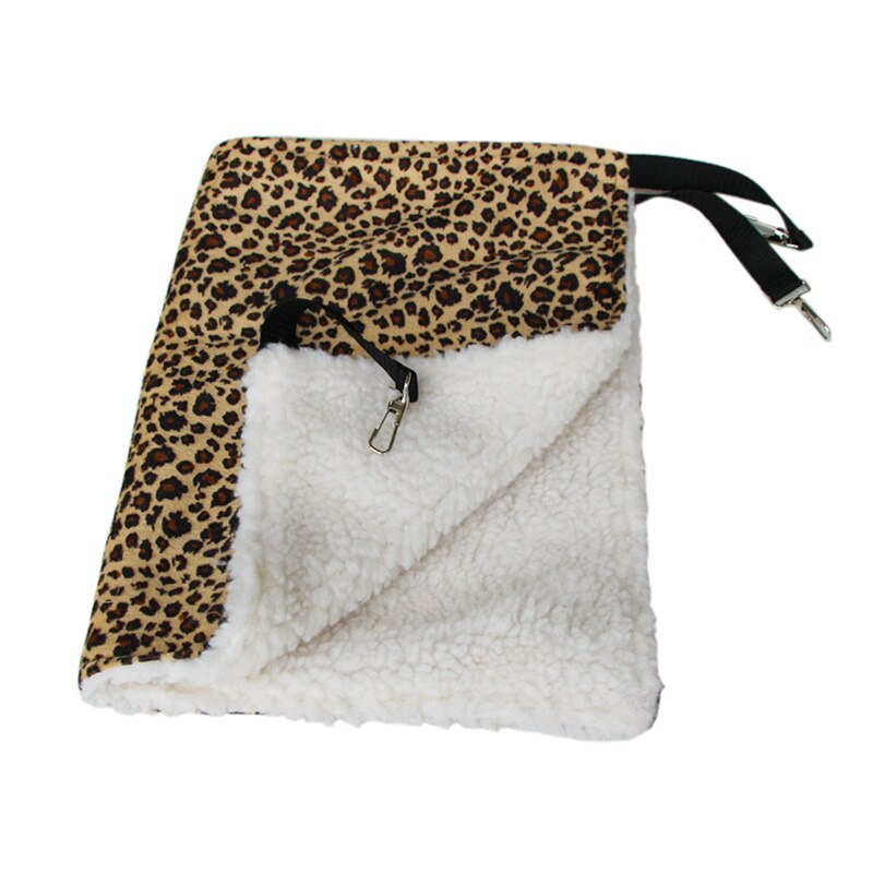 6 mønstre sød kæledyr polyester rotte kanin chinchilla / kattebur hængekøje lille kæledyr hund hvalp sengetæppe tæpper  #86721: 53 x 35cm leopard