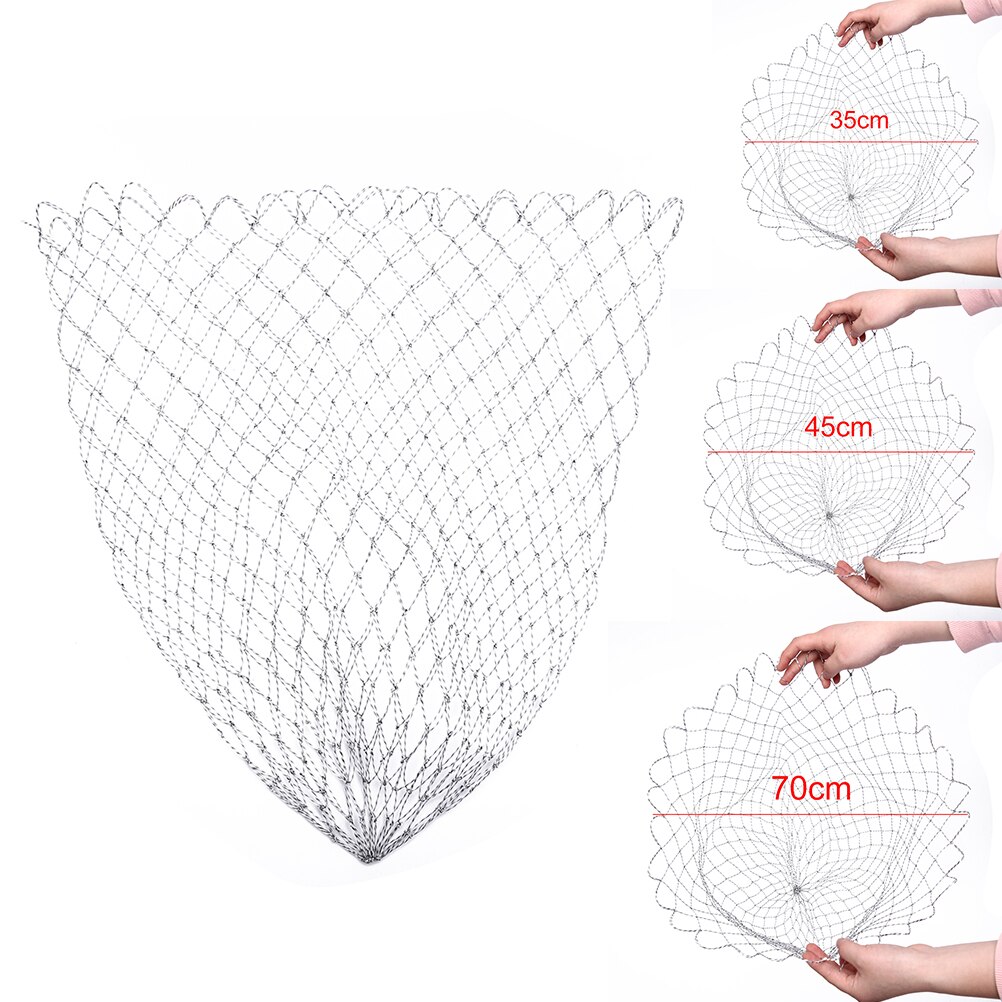 Double Fishing Tools Line Braided Mesh Fish Net White Net Fishing Hole For Bass Catch Luring Accesorry