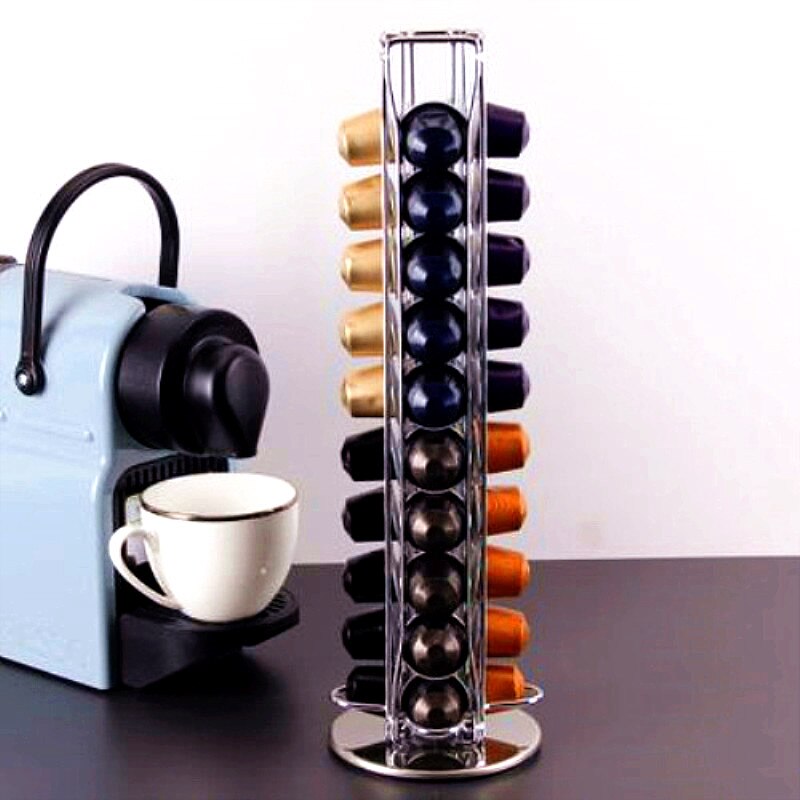 Coffee Pod Drawer Coffee Capsule Holder Holding 40pcs Coffee Capsules For Nespresso Metal Big Capacity Multifunctional: plum