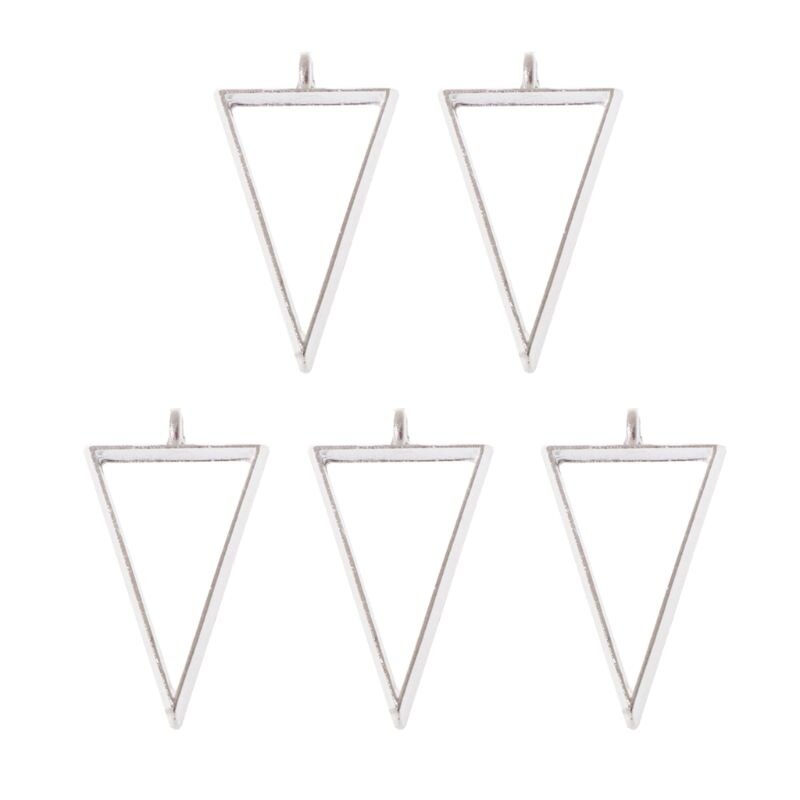 5Pcs Hollow Frame Open Back Bezel Pendant UV Resin Pressed Flower Jewelry Making B95F: NO.S-1