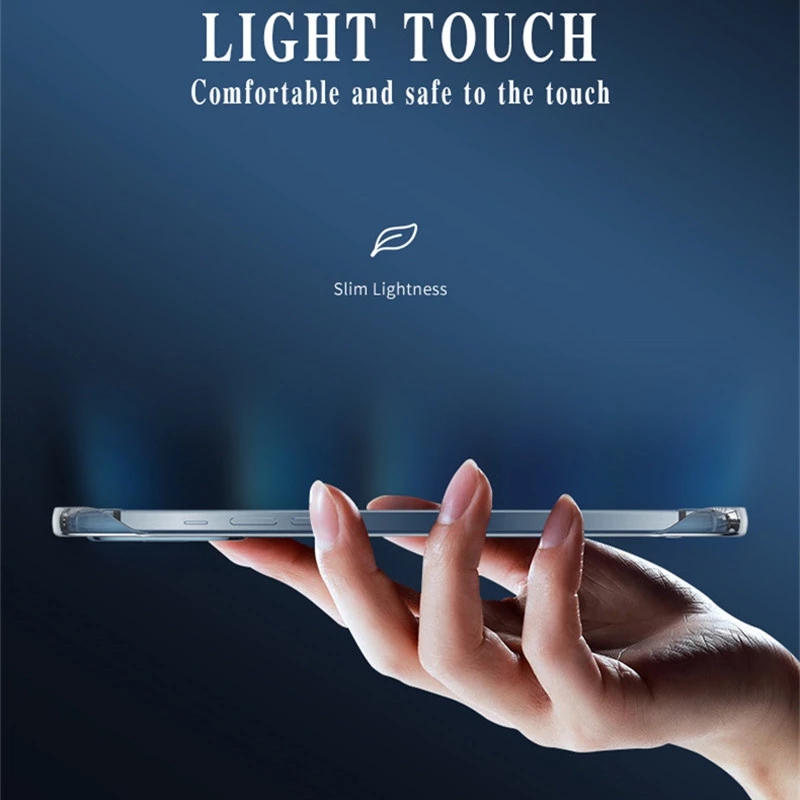 Luxuriöse rahmenlose transparente Hülle für iPhone 15 13 12 11 14 16Profi Max XSMAX X XR XS SE 7 8Plus Ultra dünn klar schwer Telefon Startseite