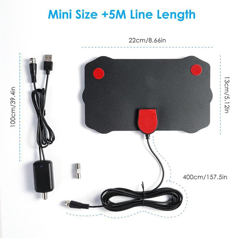 120 Miles Antena Digital Indoor HD TV Antenna with Amplifier Signal Booster TV Radius Surf Fox Antena TV Antennas Aerial r15