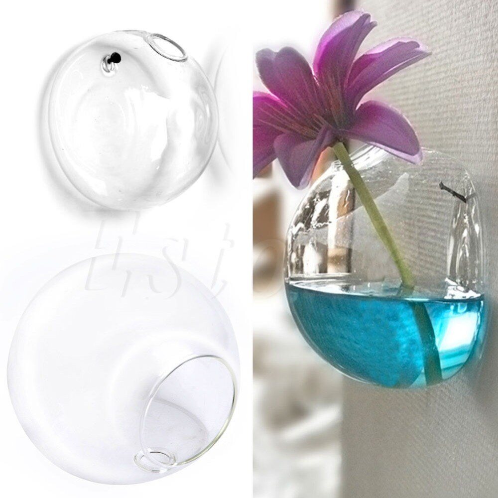 Vase à fleurs en verre, décoration murale pour terrarium, jardin, maison