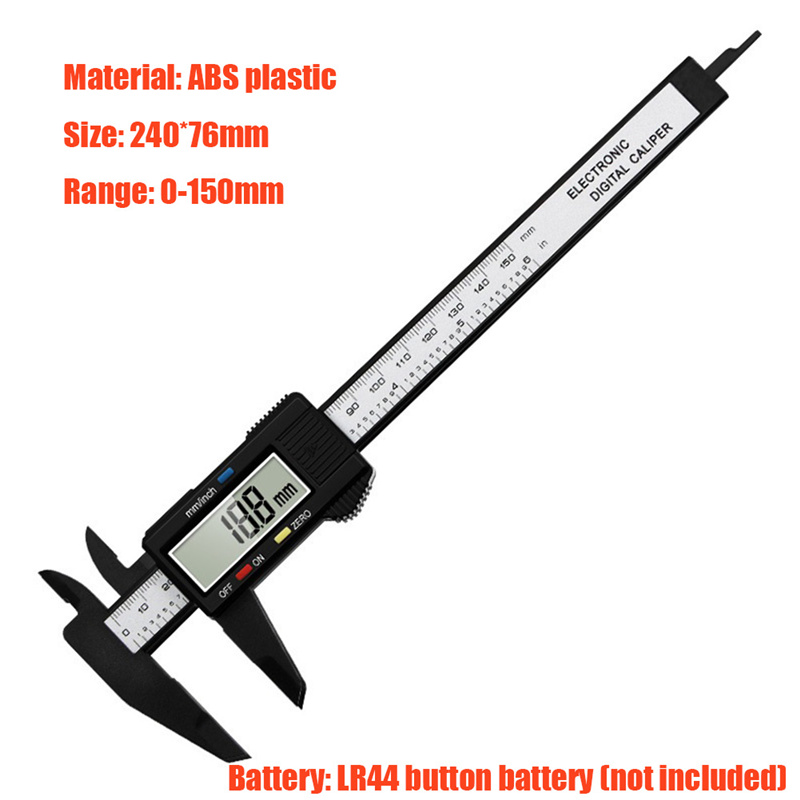 Digital Caliper Portable Electronic Vernier Caliper 100mm Calliper Micrometer Digital Ruler Measuring Tool 150mm 0.1mm: Digital Caliper 10