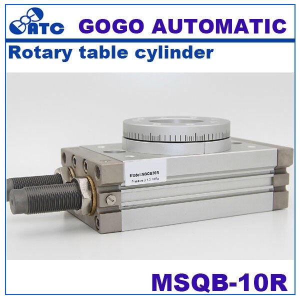 dubbelwerkend air tafel actuator pneumatische roterende cilinder smc type MSQB-10A/MSQB-10R met interne schokdemper: MSQB-10R
