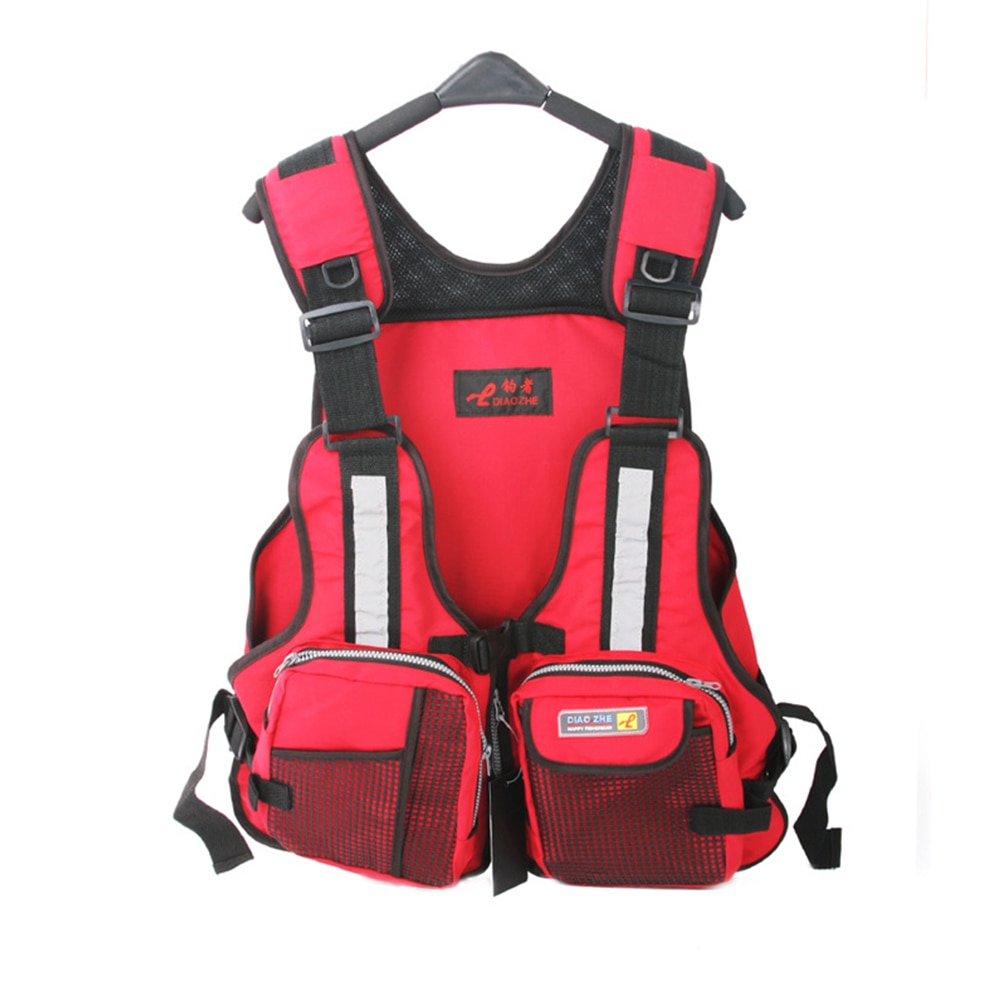 Chaleco ajustable, Kayak para adultos, canoa, deportes acuáticos, accesorios de Rafting con cremallera, malla multibolsillo, chaleco salvavidas, pesca, natación, navegación