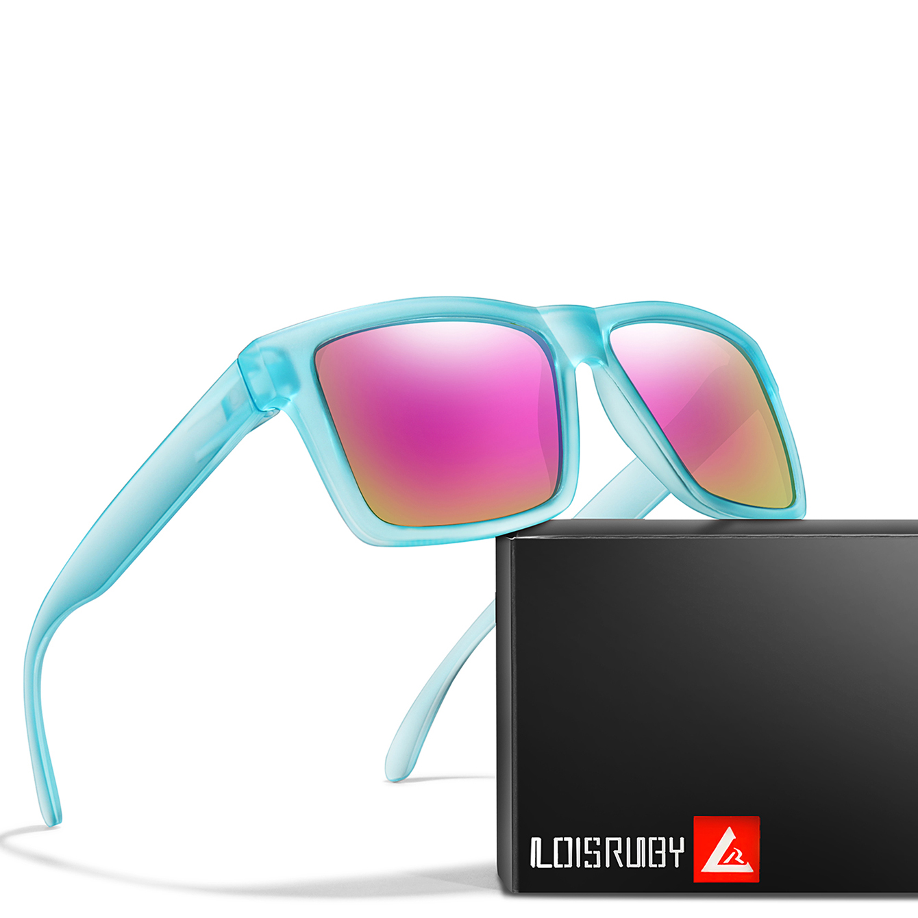 Gafas de sol polarizadas para ciclismo para hombres y mujeres, gafas cuadradas clásicas con protección UV para pesca al aire libre, conducción, lentes coloridas