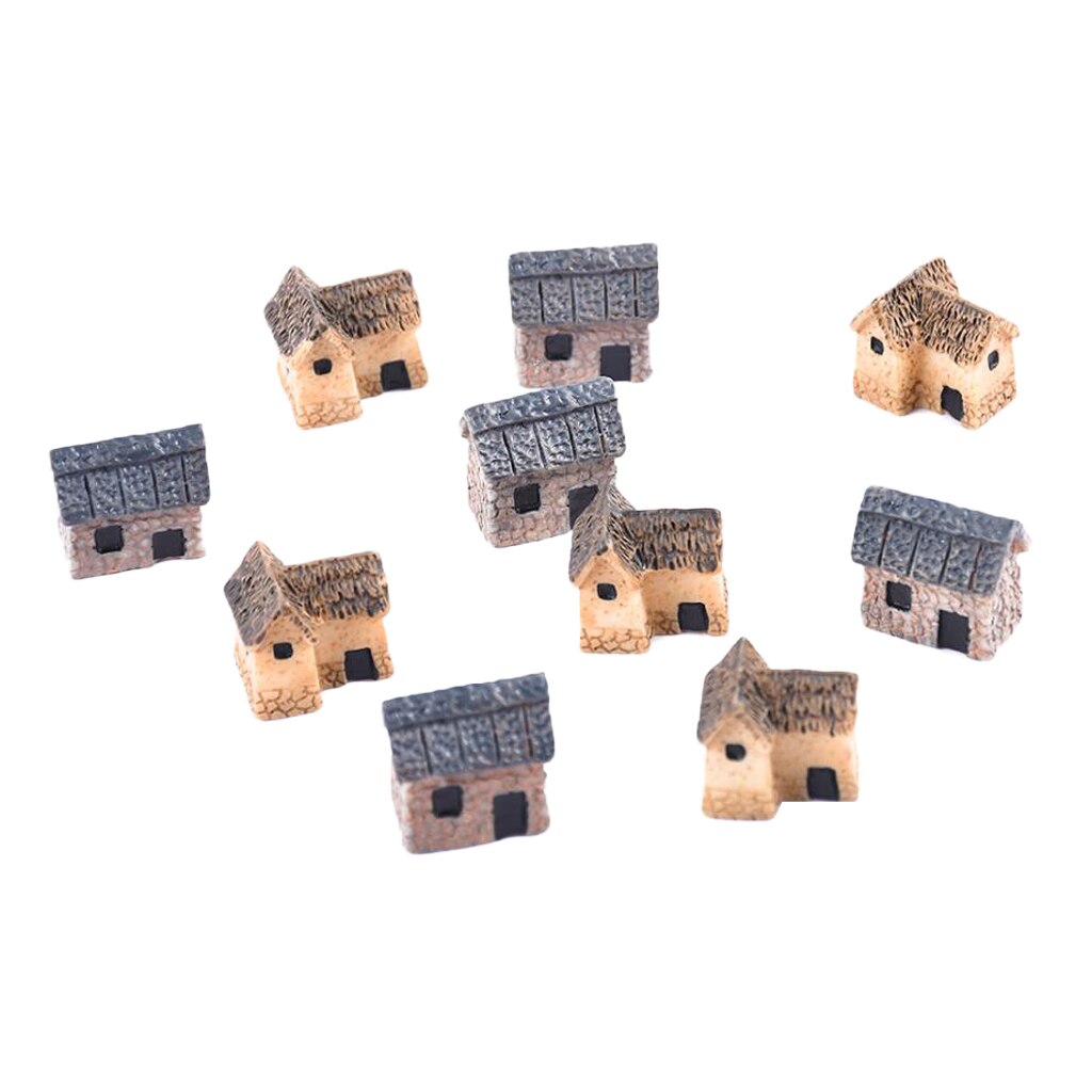 10 Vinatge House Miniature Fairy Garden Craft DIY Micro Landscape Home Decor