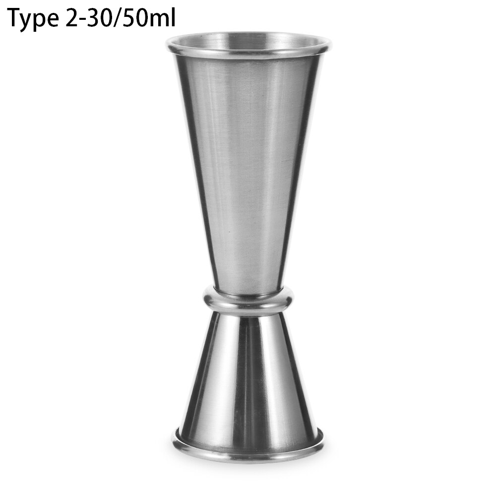 15/30ml or 20/40ml Stainless Steel Cocktail Shaker Measure Cup Dual Shot Drink Spirit Measure Jigger Kitchen Bar Gadgets: Type 2-30 and 50ml