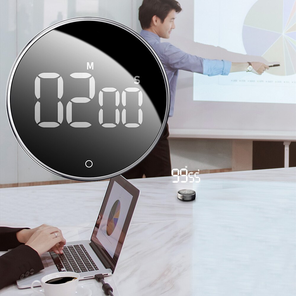 LED Digital Timer For Cooking Shower Study Sports Alarm Clock Magnetic Electronic Countdown Timer Home Kitchen Accessories