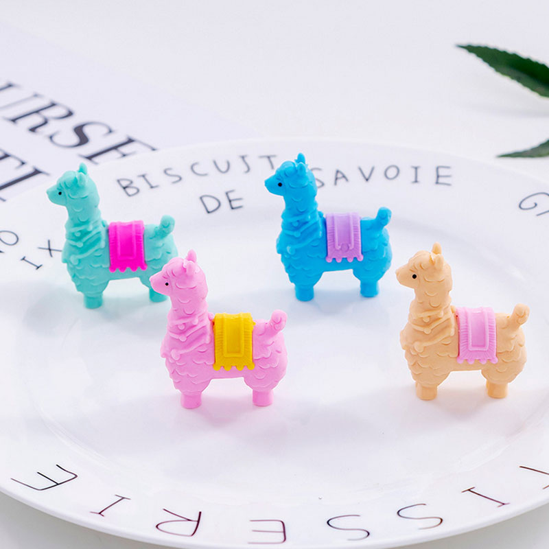 Schattige Kleine Alpaca Rubber Eraser School Kantoorbenodigdheden Prijs Voor School Kantoorbenodigdheden Voor Kids Wissen