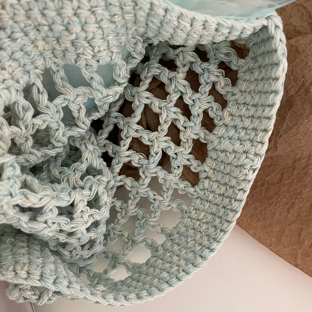 Handmade Crochet Flower Hat Thin Korean Beanies Hat Bohemian Style Ethnic Style Hollow Out Knitted Hat Apparel Accessories