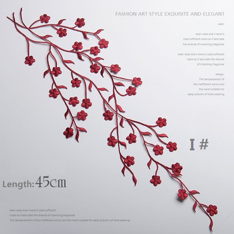 Lace Applique Fabric Flower Embroidered Patches DIY Sewing Applique Embroidery for Clothes Embroidered Patches Iron On: I