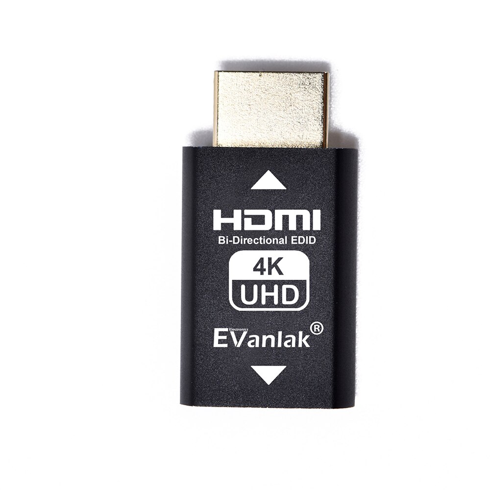 Evanlak hdmi edid emulator passthrough 3rd generation premium aluminium elimineret emulator adapter, der kan anvendes med  ps5 game outp