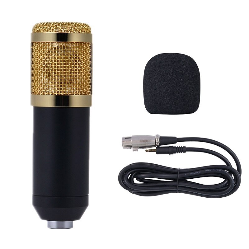 COOL DIER BM800 Condenser Microphone Mikrofon Condenser Sound Recording MIC With Shock Mount For Radio Braodcasting: Only Black