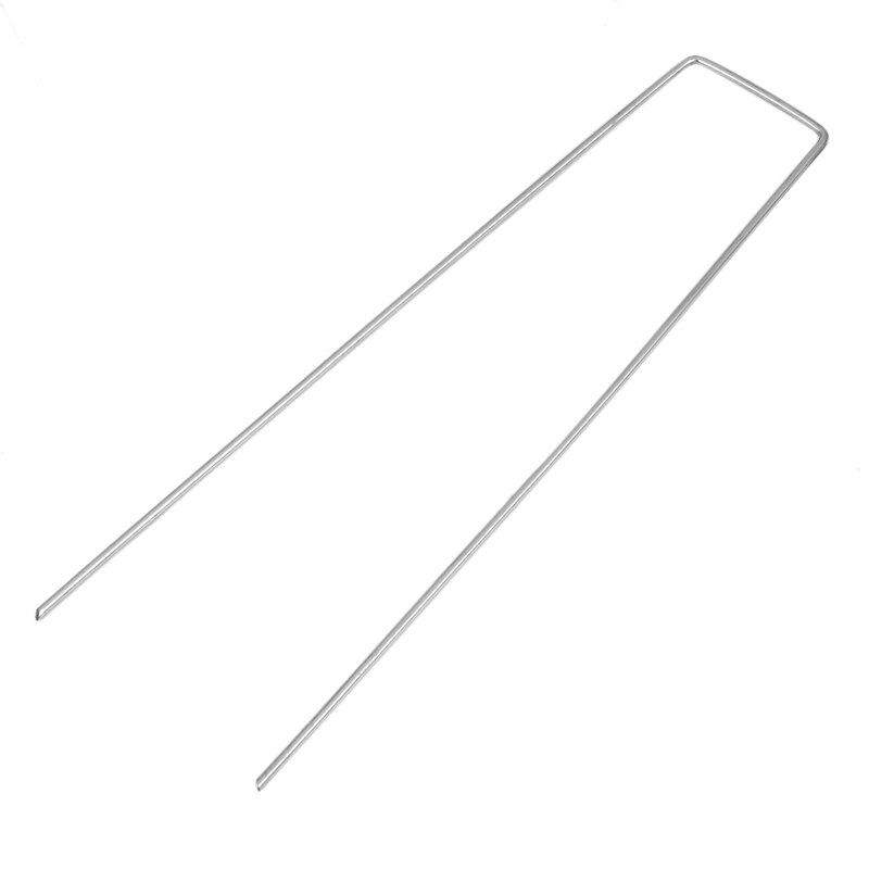 Piquets de jardin en acier galvanisé, 100 pièces, chevilles de fixation en forme de U pour sécuriser le tissu, filet de paysage