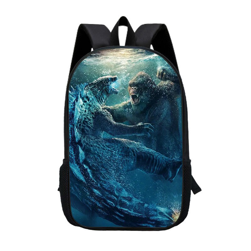 Godzillas-mochila escolar King Kong para niños, bolsa de viaje para Notebook, para estudiantes: 2