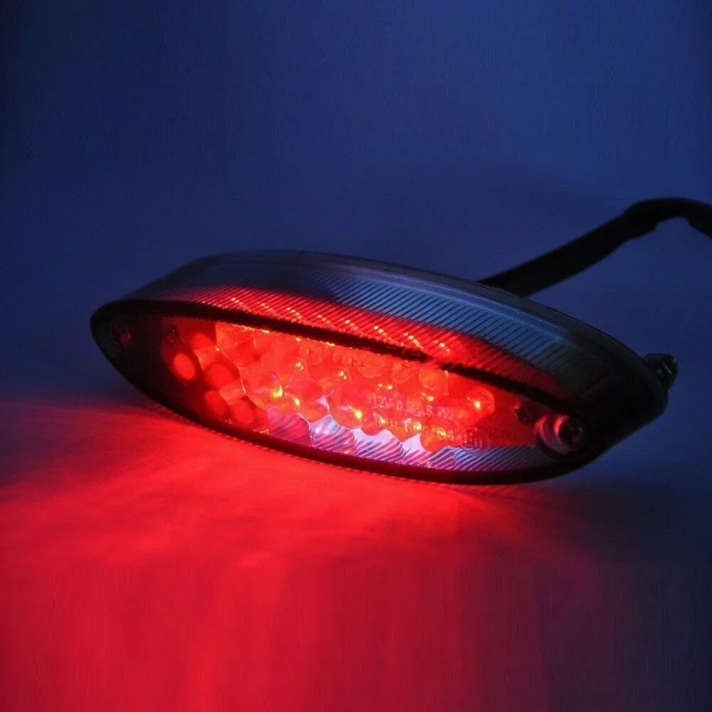 Luces traseras modificadas para motocicleta, luz de freno trasera LED de humo 12VS para ATV LTZ King Quad Runner DR DRZ 650 400 LT