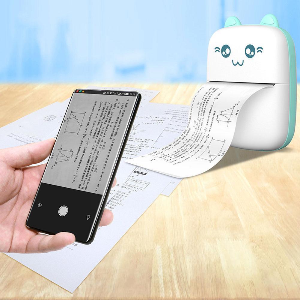 Mini bærbar lomme fotoprinter bluetooth-kompatibel mobil label mærkat termisk printer termisk stabil impresora portatil