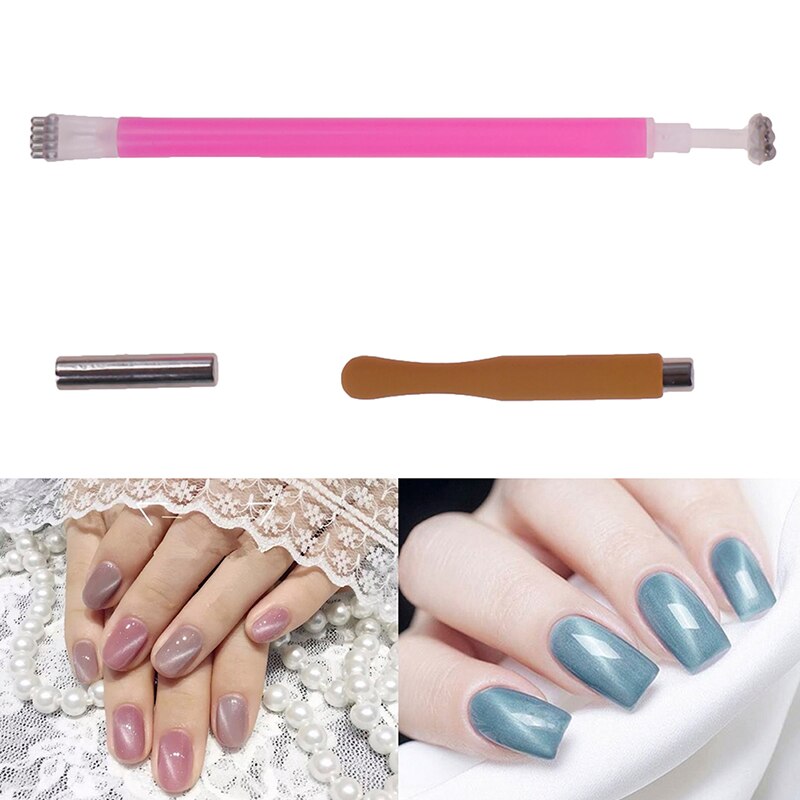 Nail art magnet stick cat eye magnet til uv gel lak polish 9d cat eye line strip effekt stærk magnetisk pen nail art værktøjer
