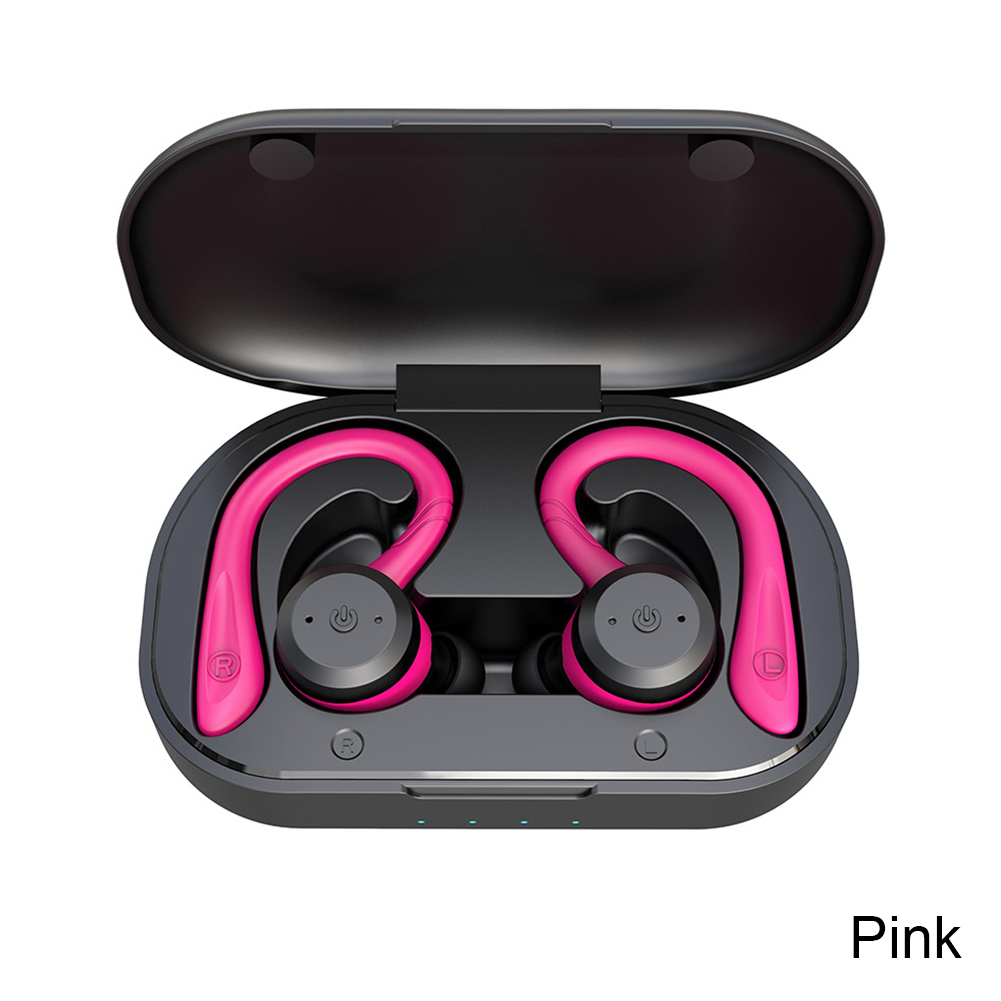 Bluetooth-kompatibla hörlurar 20 timmars speltid dubbel användning simning ipx 7 vattentäta sport trådlösa headset stereohörlurar: Gul