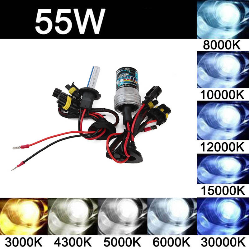 2x 55w xenon h7 h11 9005 9006 lâmpadas de farol de carro h8 880 hb3 hb4 h1 hid dc 12v kit luz de nevoeiro lâmpada de cabeça automática 3000k 6000k 12000k