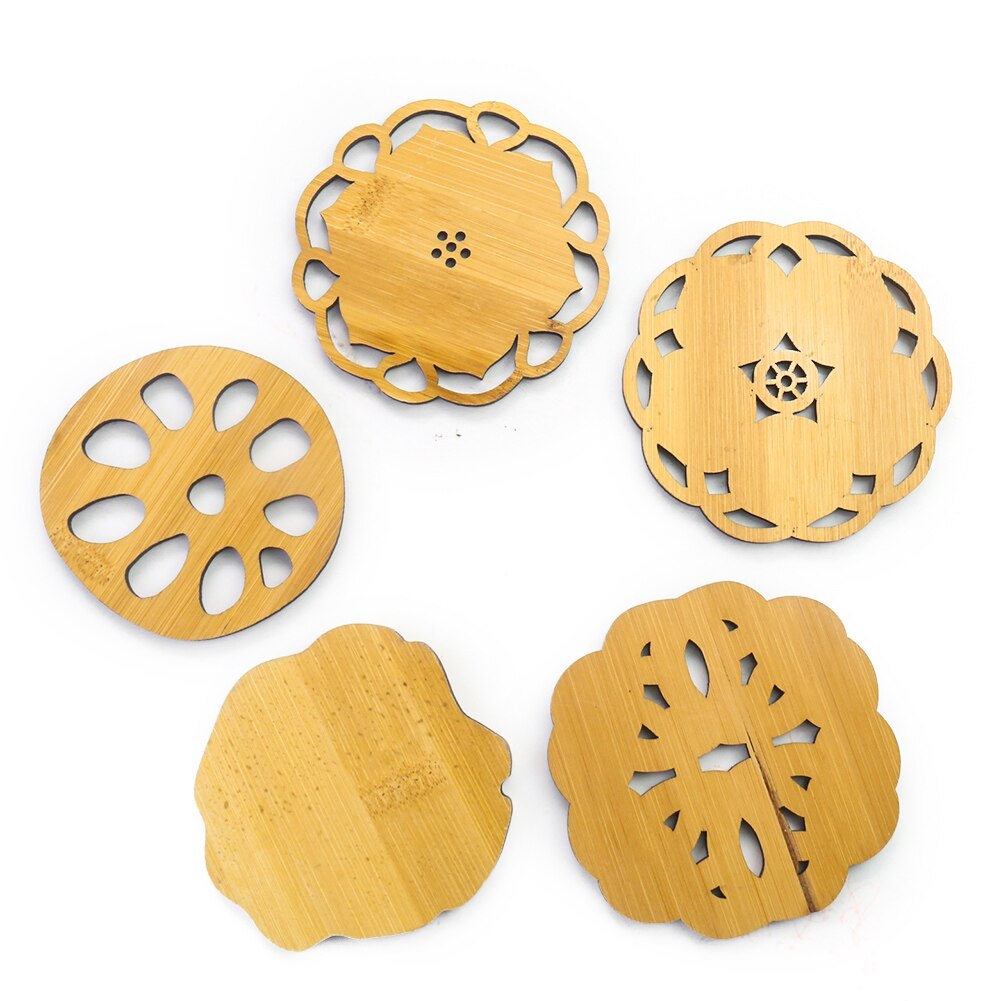 Posavasos de bambú Zen para té, antiincrustante tapete, soporte para taza de té, mesa de comedor, juego de té, posavasos, accesorio de cocina