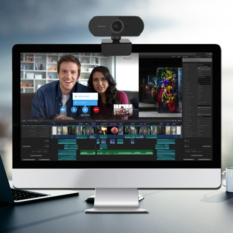 Full HD 1080P Webcam Computer PC Web Camera With Microphone Rotatable Cameras For Live Broadcast Video Calling Conference Work