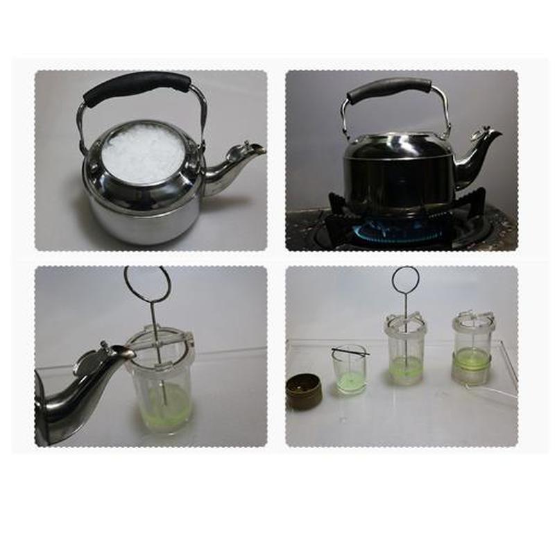 Marmite de fusion 4l pour cire de soja paraffine eau café, Pot chauffant pour savon bougie à bricoler soi-même, en acier inoxydable magnétique ou Non magnétique