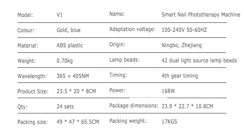 Lámpara UV LED para manicura, esmalte de Gel potente lámpara para secar, 42 LED, 168W