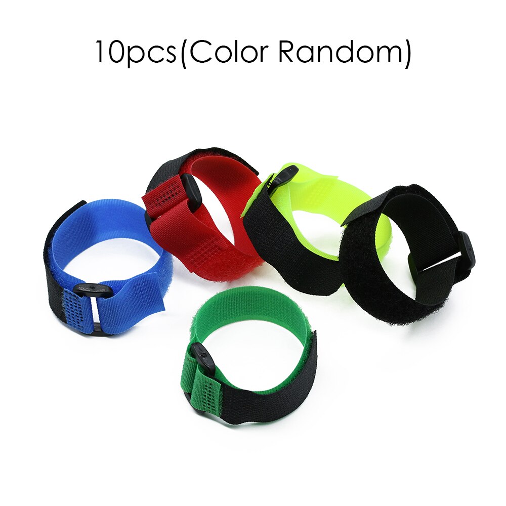 10Pcs Reusable Fishing Rod Tie Holder Strap Suspenders Fastener Hook Loop Cable Cord Ties Belt Fishing Tackle Box Accessories: Default Title
