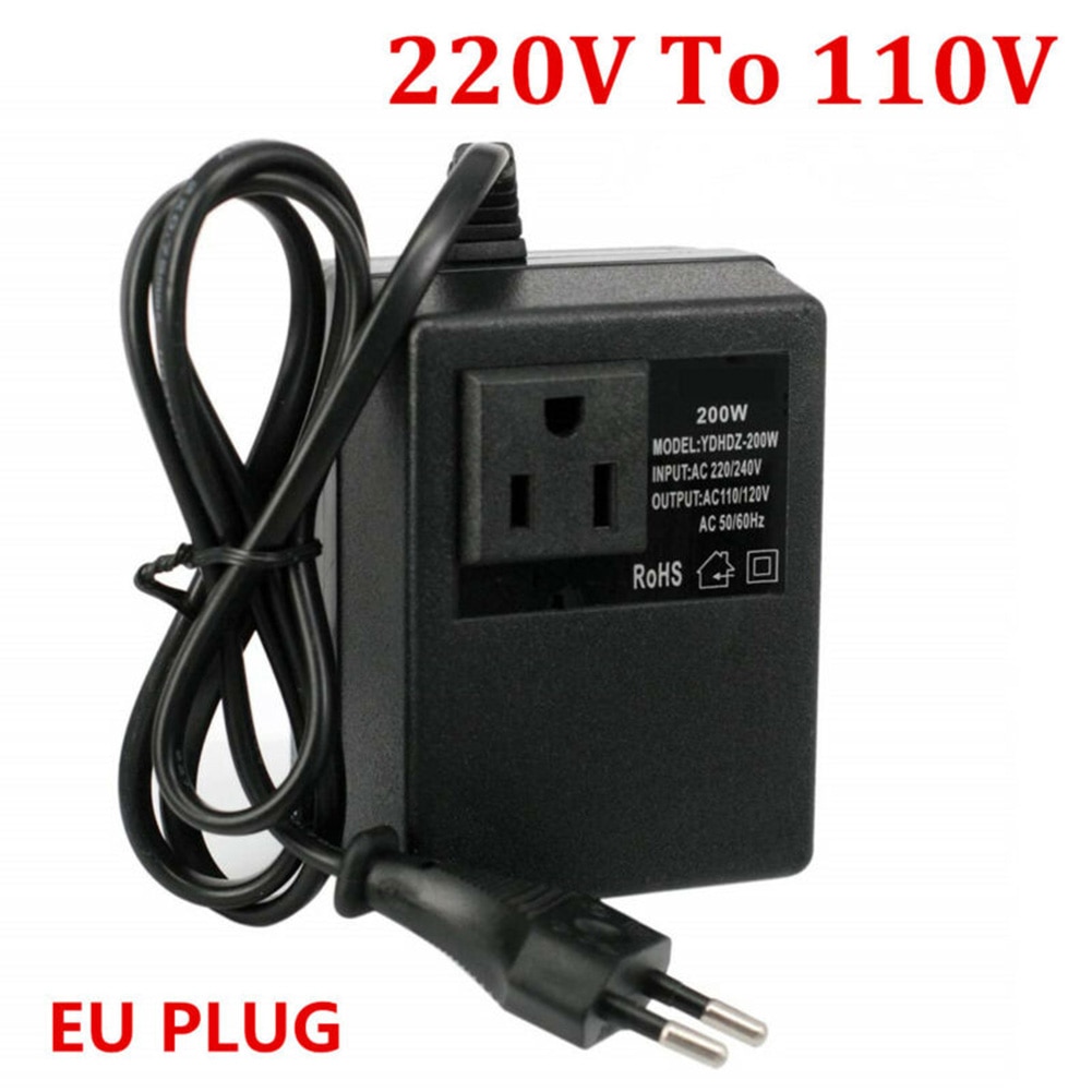 220V 240V Naar 110V 120V 300W Step Down Voltage Converter Voeding Transformator: EU Plug