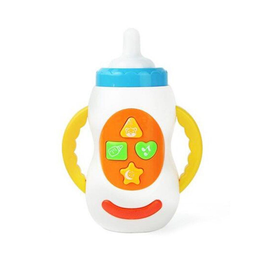 Baby Kids Safe Sound Music Light Milk Bottle Learning Musical Feeding Tool Early Educational Baby Bottle Toys for Baby Kids: Default Title