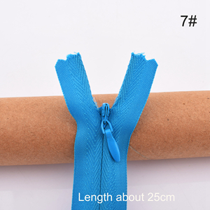 3 # Nylon Spoel Rits, 12 Stks/partij, Lengte 28 Cm, Voor Kussen, Jurk, Tassen, broek Kant Onzichtbare Rits, Rok, Diy Handgemaakte Accessoires: NO.7 12PCS