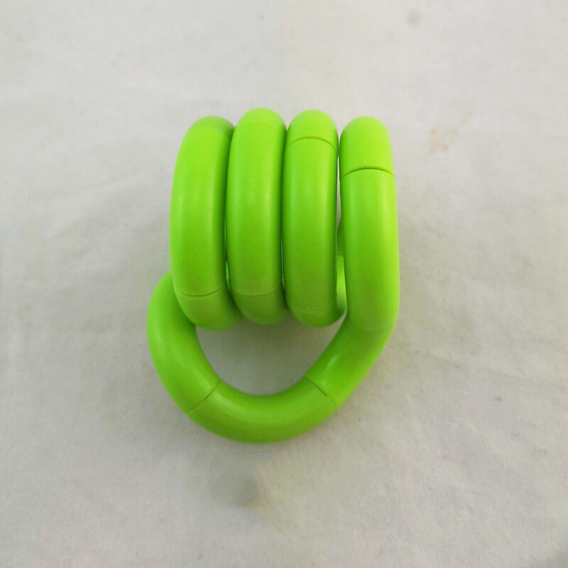 Twisted Ring Magic Fidget Magic Trick Rope Tangle Fidget Toy DIY Winding Leisure Education Stress Relief Kid Xmas Toy: Green