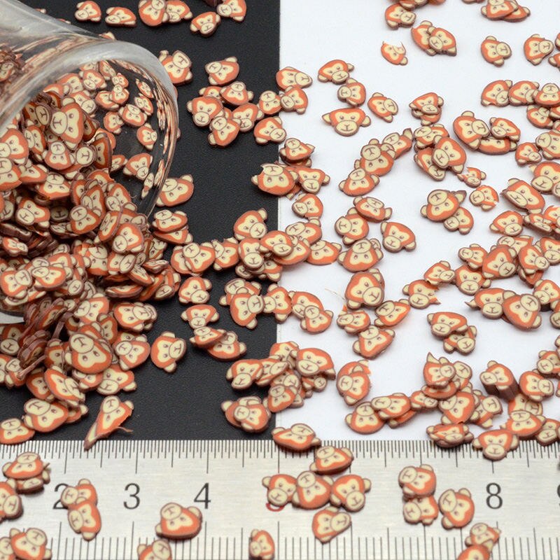 100 g/lote de confeti de arcilla polimérica para manualidades, confeti de bricolaje: 5mm  100g design1