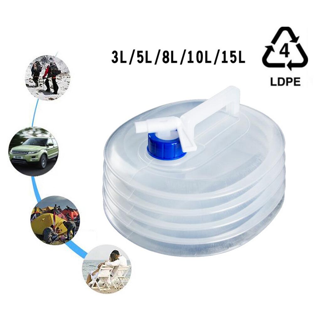 Bolsa de agua plegable de 3L, bolsa de agua plegable, contenedor de Camping, senderismo, exterior, bolsa de soporte de almacenamiento portátil de supervivencia de agua